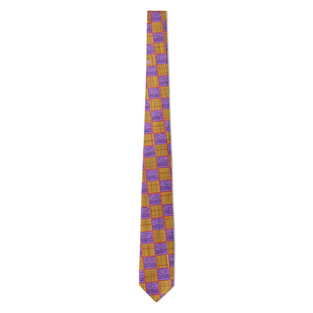 Lubomirski - Violet & Saffron Basketweave Check Tie – Lancut Salon