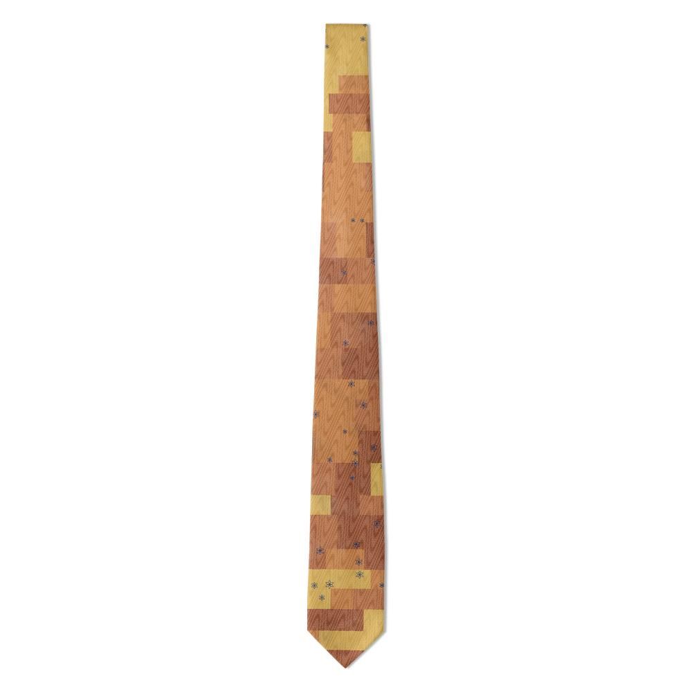 Lange - Rust & Saffron Kantha Stitch Tie – Monsoon Harvest