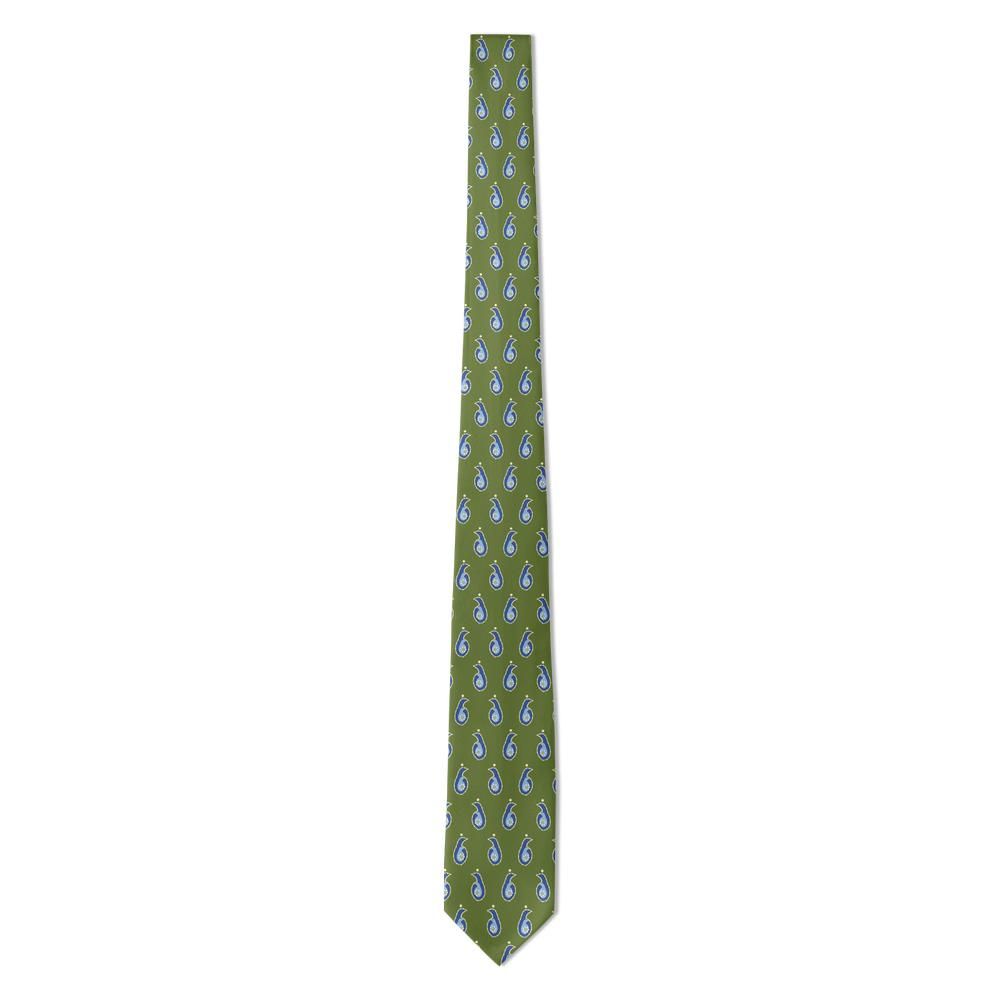 Morosini - Olive & Blue Classic Boteh Tie – Lagoon Heritage