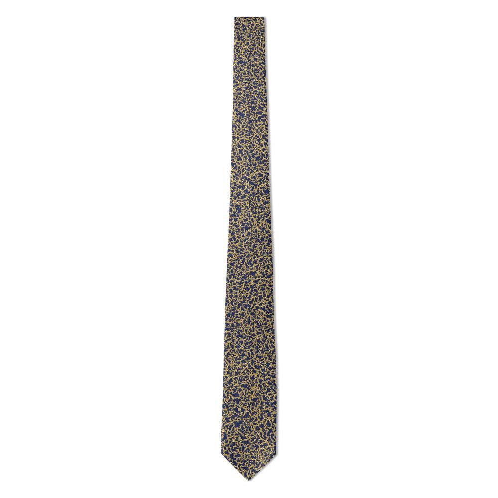 Lamoignon - Navy & Gold Baroque Scroll Tie – Grand Salon