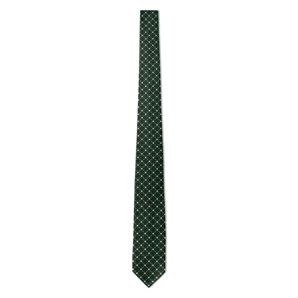 Sehested - Green & Cream Floral Lattice Tie – Garden Trellis