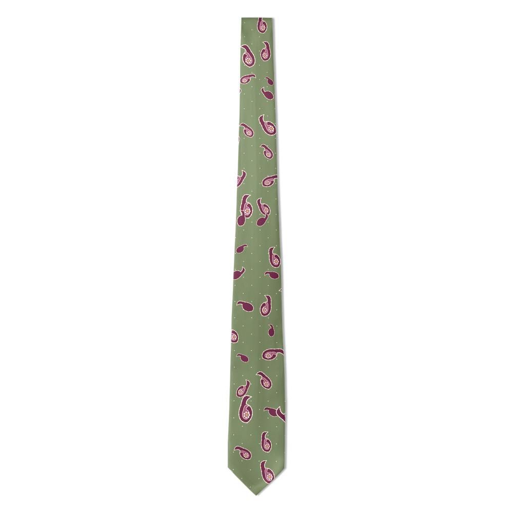 Cornaro - Sage & Berry Bohemian Paisley Tie – Wandering Muse