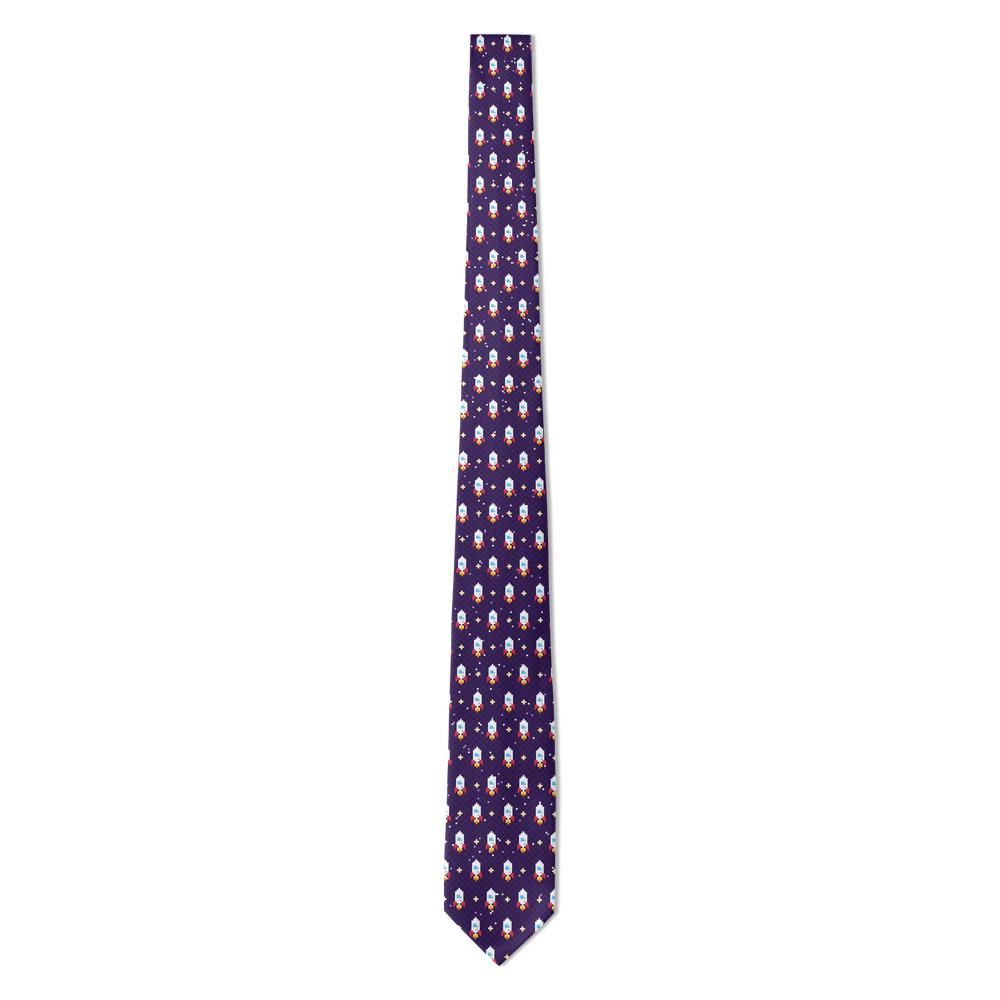Alliata - Purple Pixel Rocket Tie – Cosmic Voyage