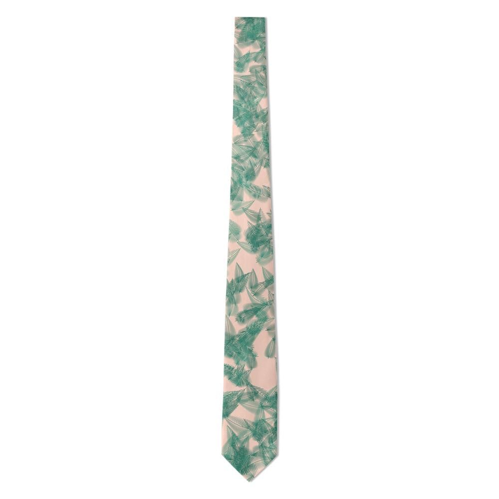 Kaas - Blush & Teal Palm Frond Tie – Tropical Shade
