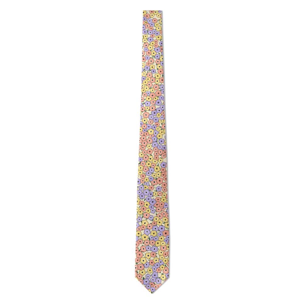 Festetics - Cream & Coral Liberty Floral Tie – Orangery Morning