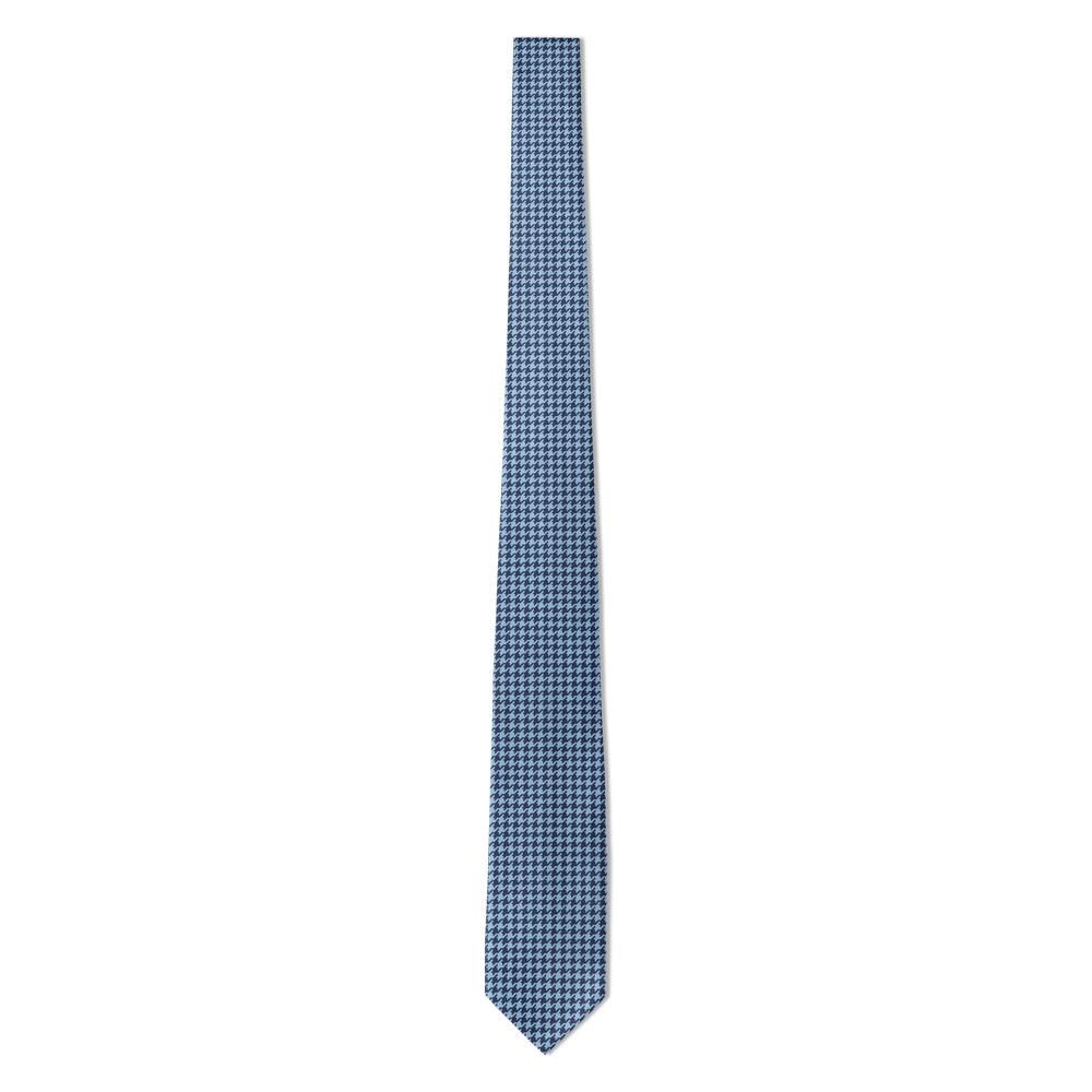 Montferrat - Navy & Sky Blue Houndstooth Tie – Fresh Boardroom