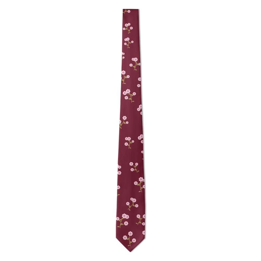d'Aligre - Burgundy & Blush Rose Floral Tie – Chancellor's Garden