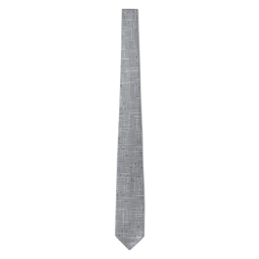 Bramber - Silver Textured Plaid Tie – Steel Weave