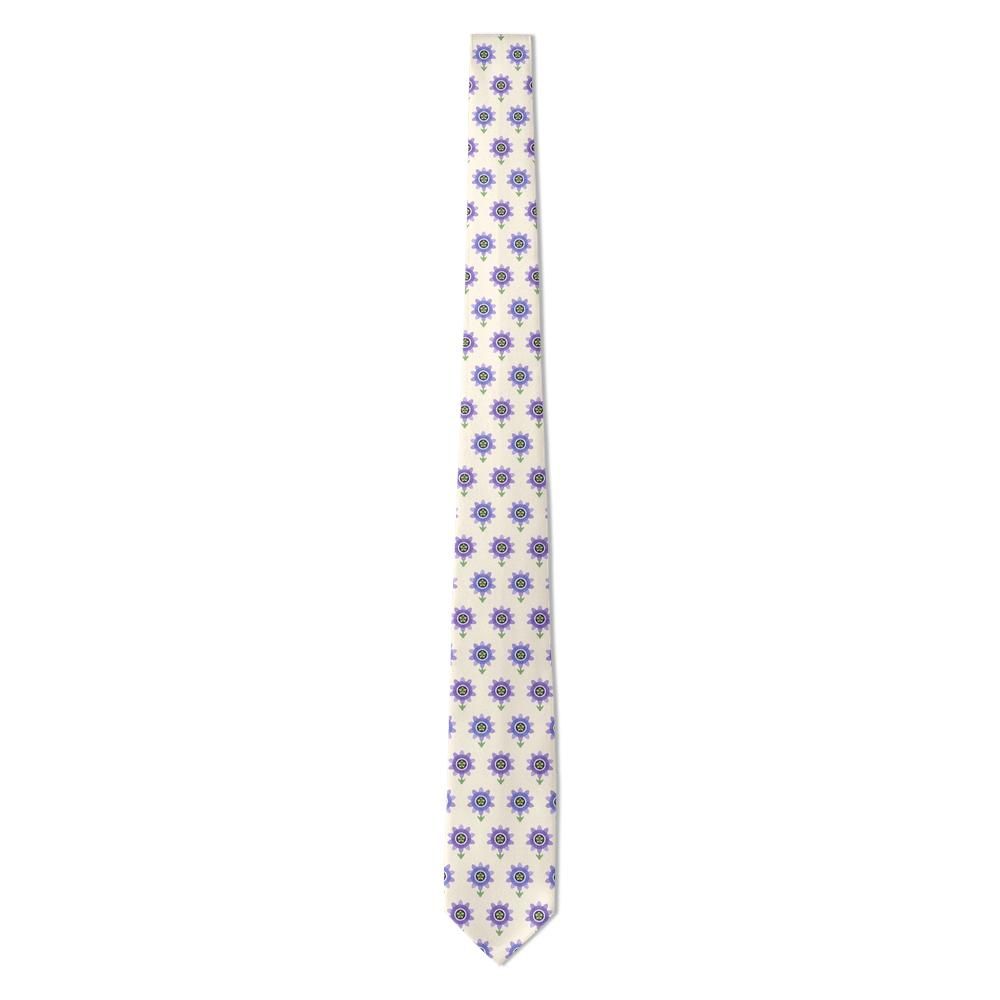 Breuner - Cream & Purple Passionflower Tie – Garden Vine