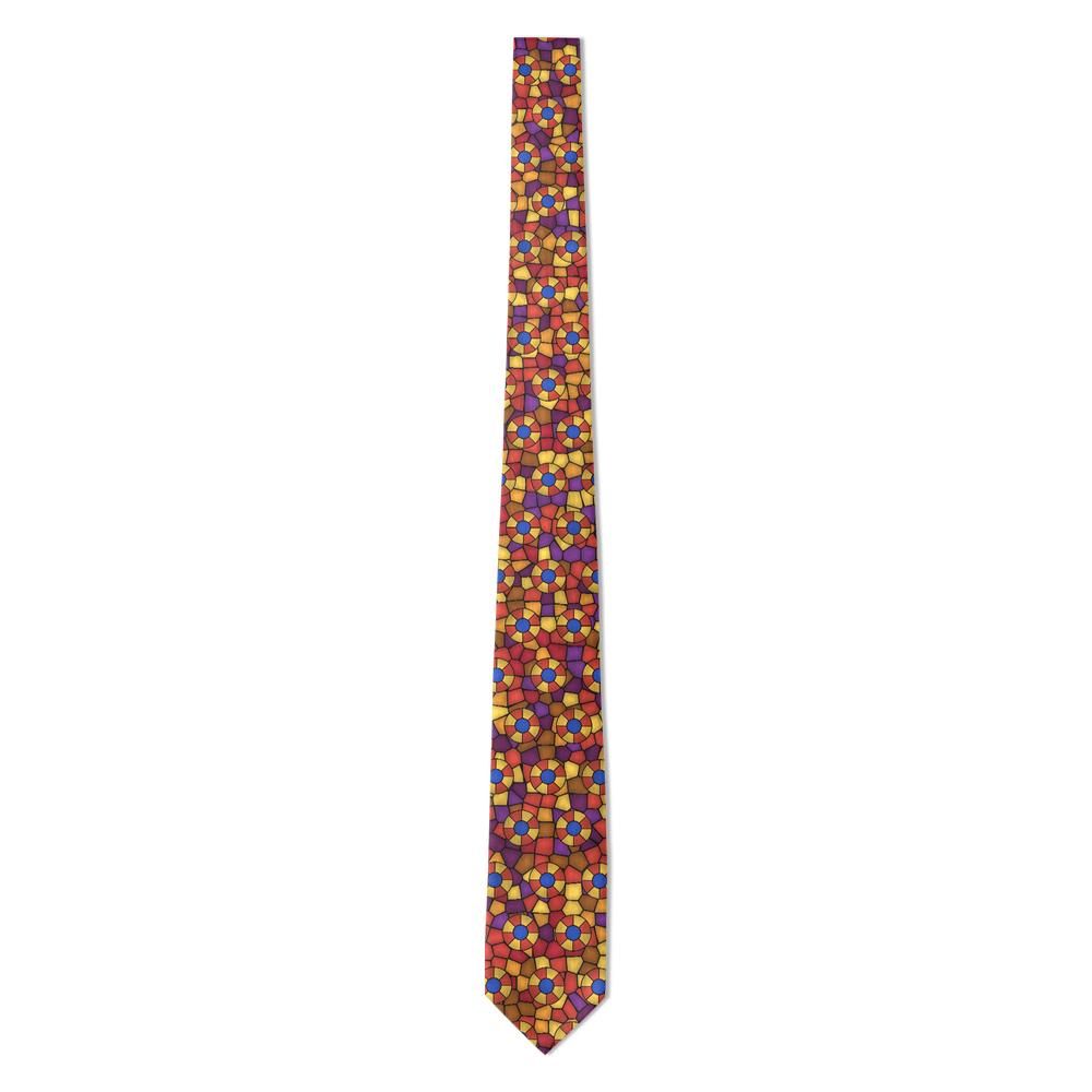 Krabbe - Ruby & Amber Stained Glass Tie – Chapel Sunset