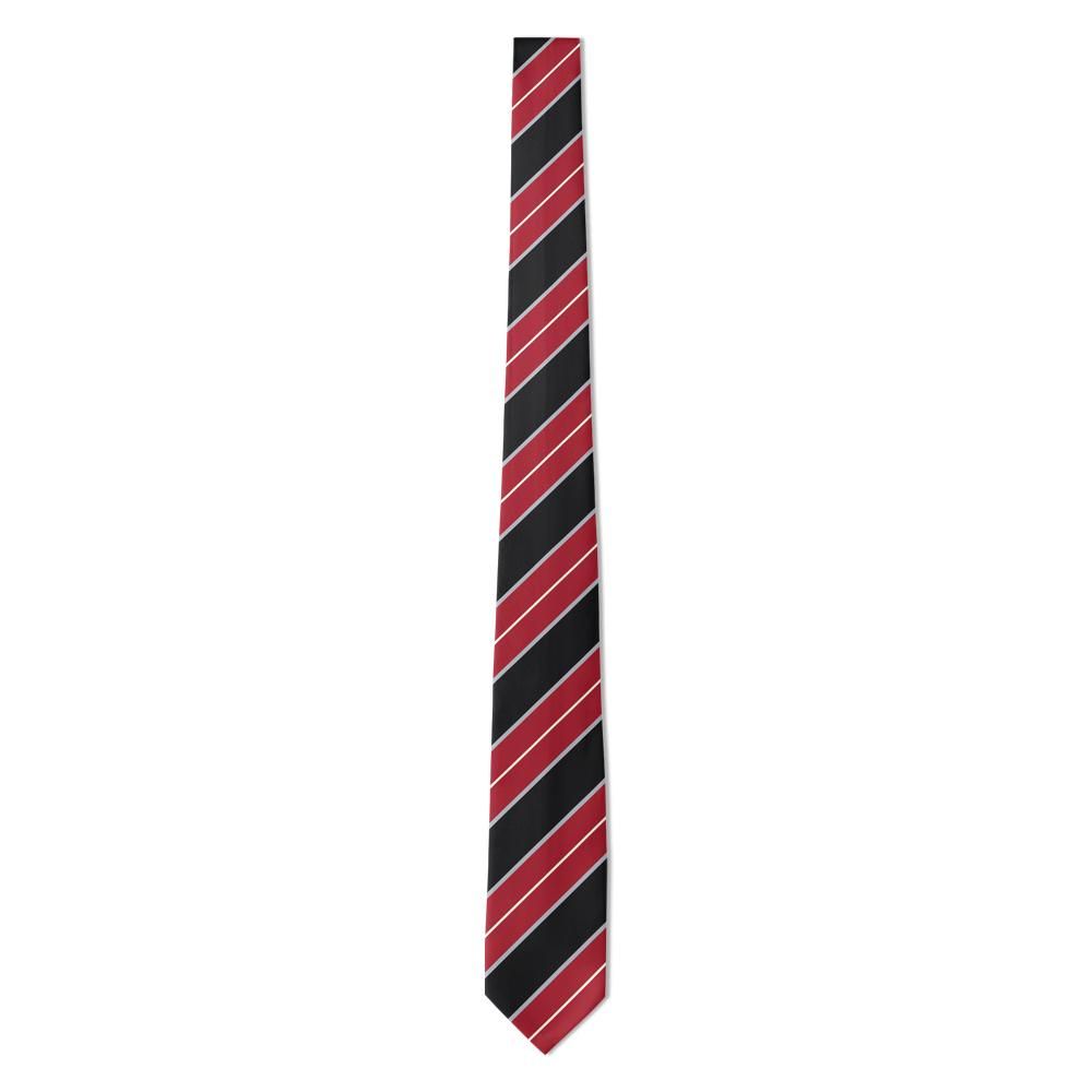 Villeroy - Black & Crimson Regimental Stripe Tie – Heritage Stripes with Evening Edge