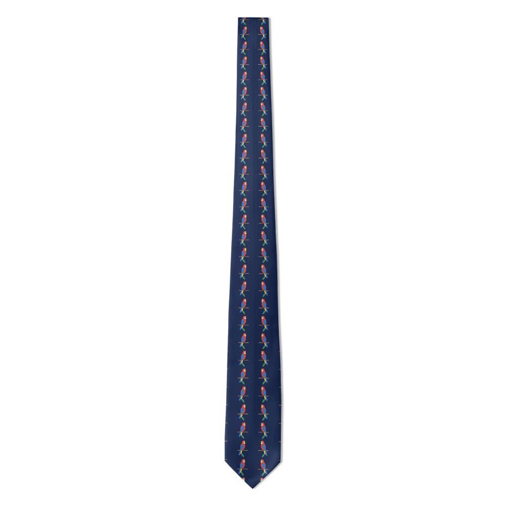 Schaumburg - Navy & Red Parrot Tie – Rainforest Call