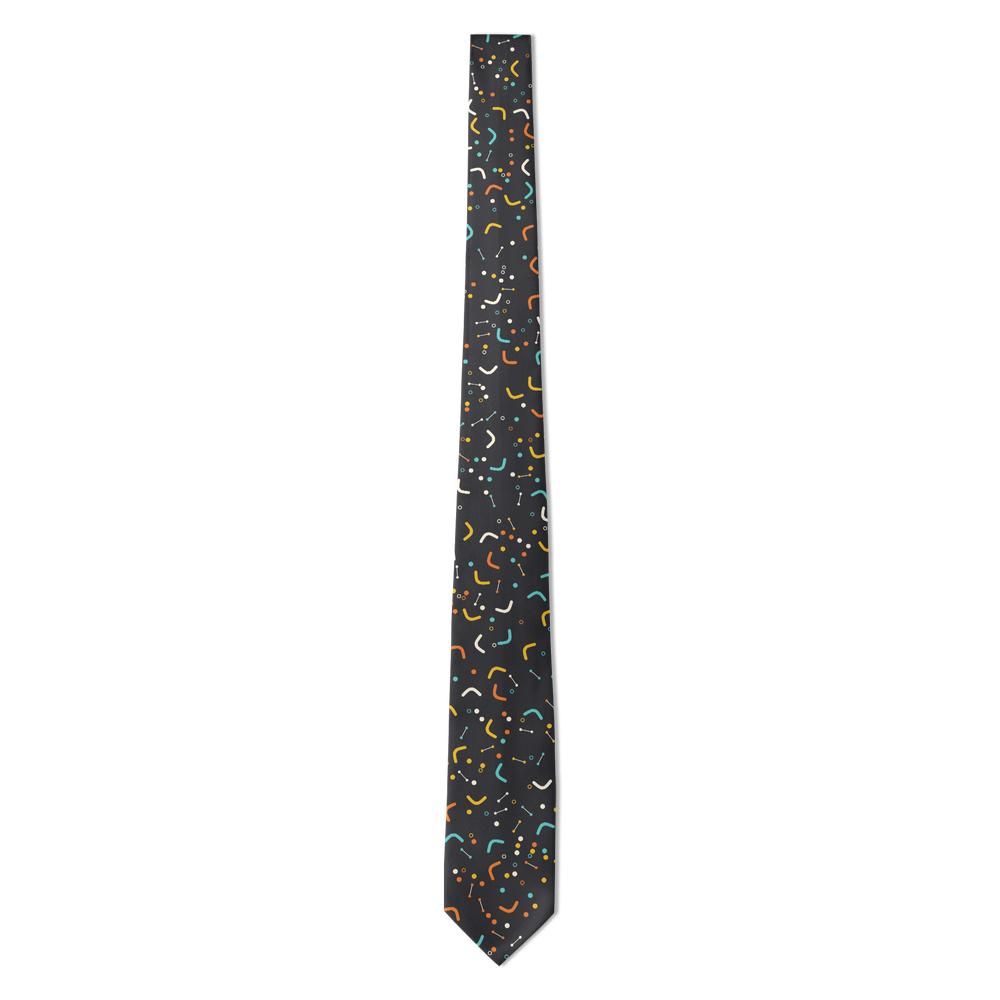 Gersdorff - Charcoal & Orange Boomerang Tie – Atomic Diner