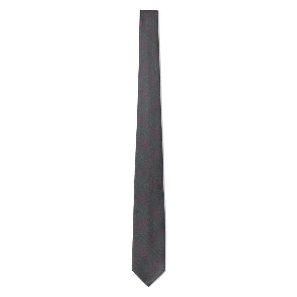 Branciforte - Charcoal & Burgundy Melange Plaid Tie – Evening Tweed