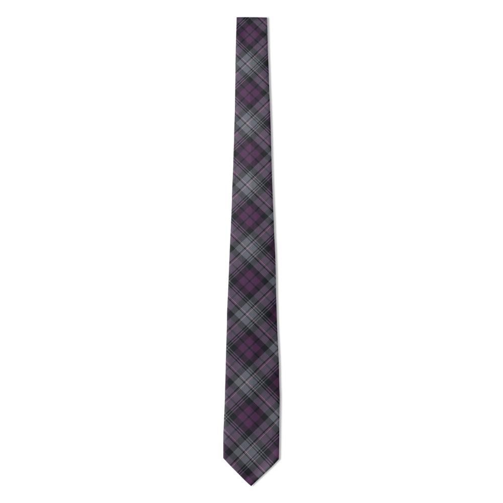 Tollemache - Grey & Plum Estate Tartan Tie – Heather Moor