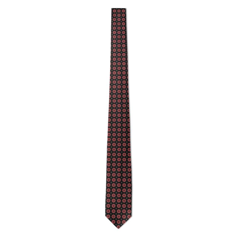 Kruse - Black & Red Ajrakh Block Print Tie – Kutch Ember