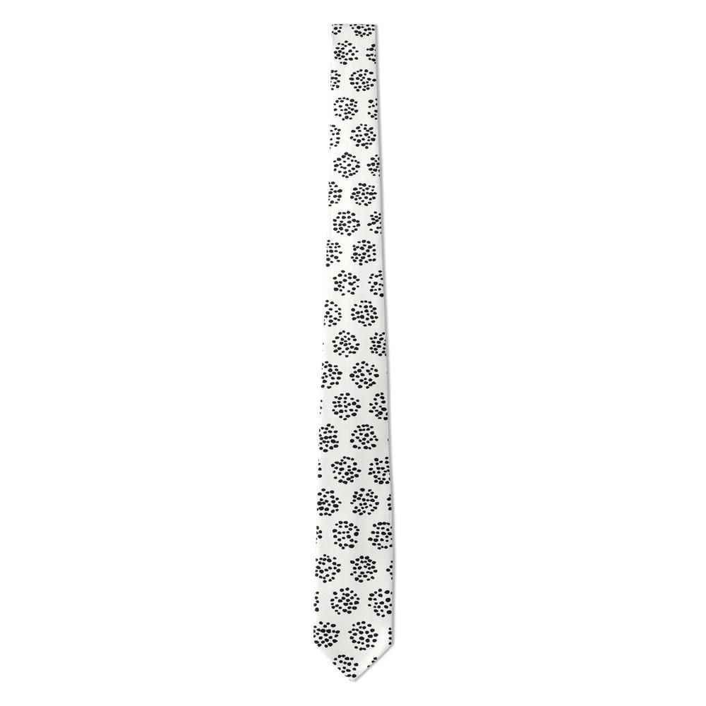 Maillé - Black & White Leopard Dot Tie – Gallery Opening