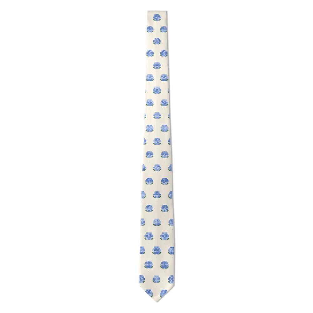 Lynden - Cream & Blue Hydrangea Tie – Summer Border