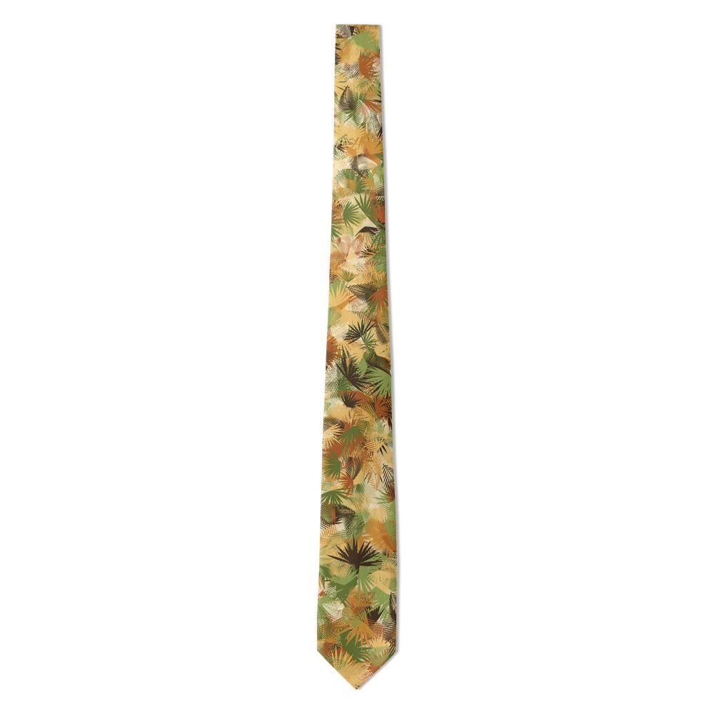 Podebusk - Olive & Rust Jungle Leaf Tie – Savanna Shade