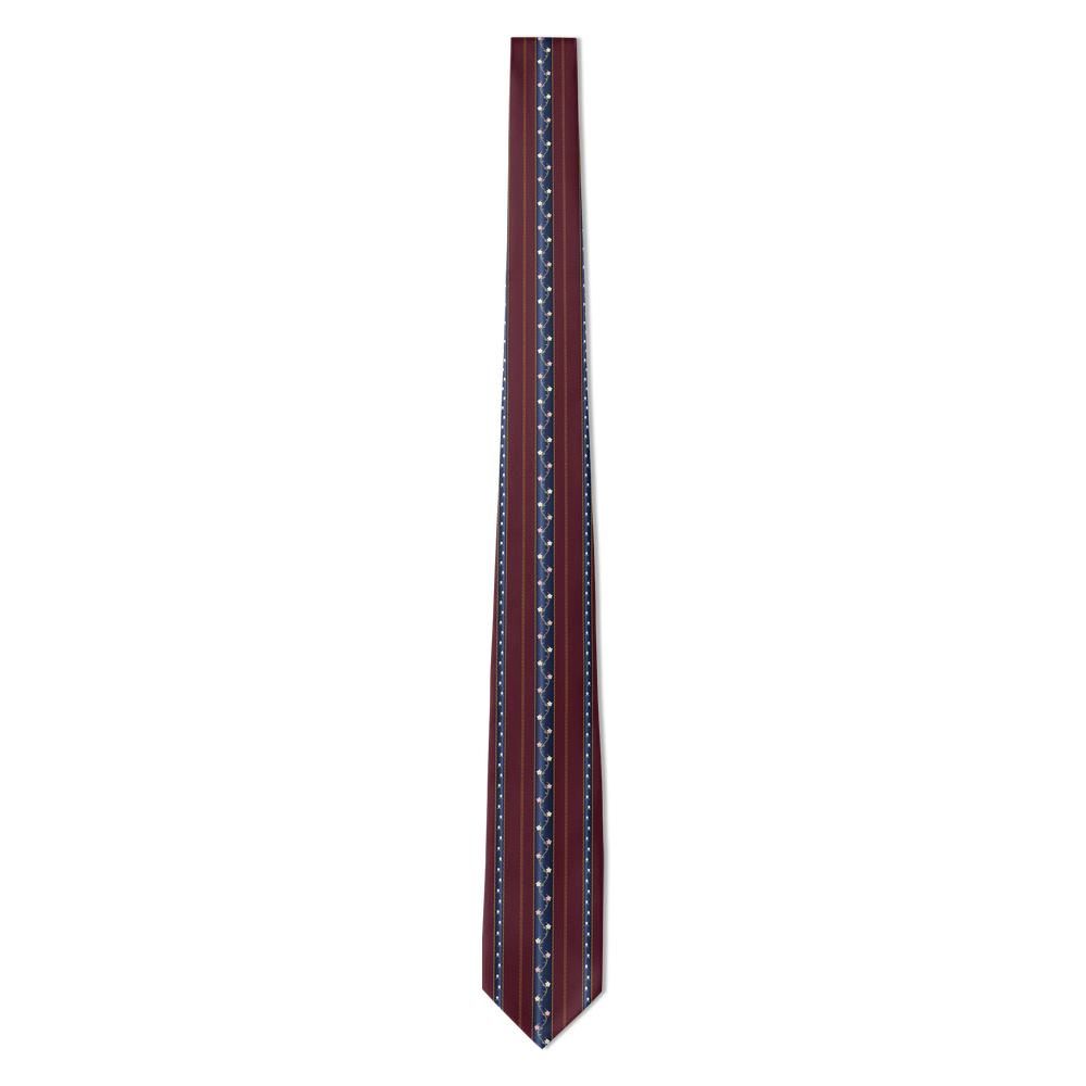 Keglevich - Burgundy & Navy Embroidered Stripe Tie – Salon Vine
