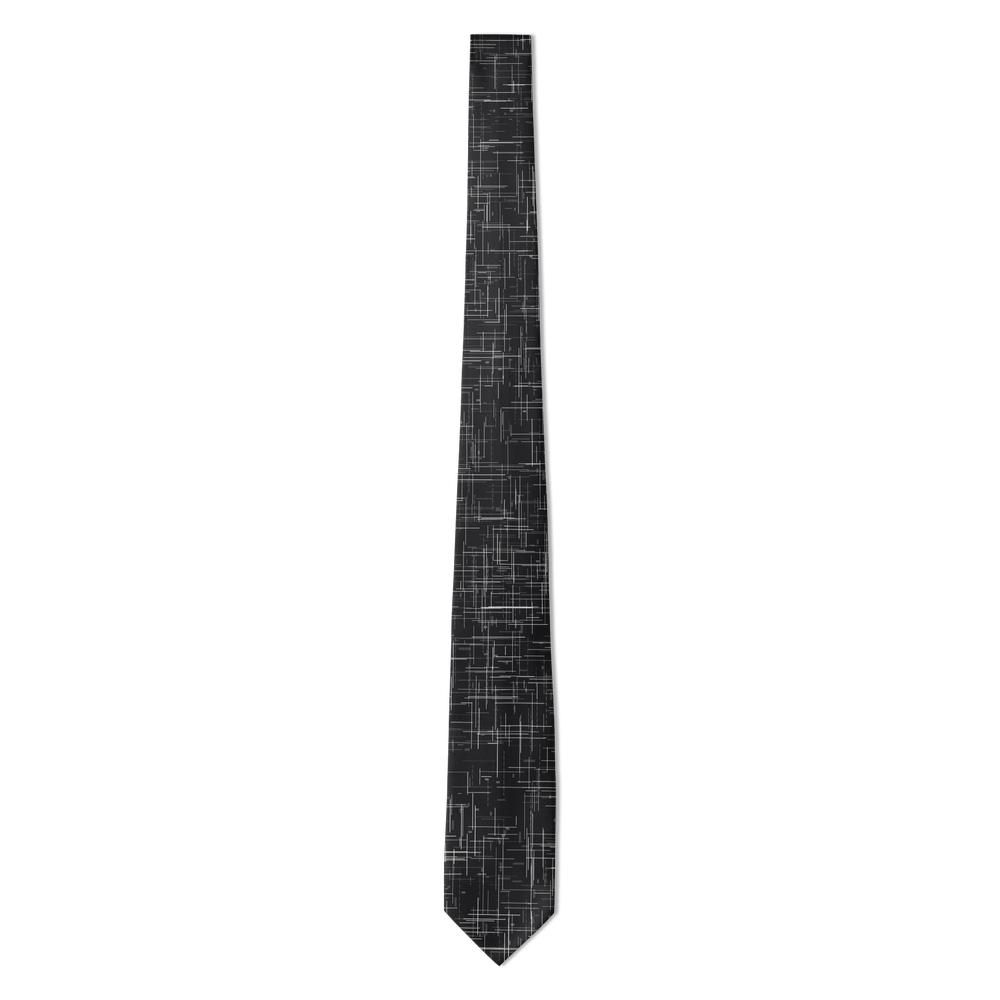 Bramber - Black Textured Plaid Tie – Night Circuit