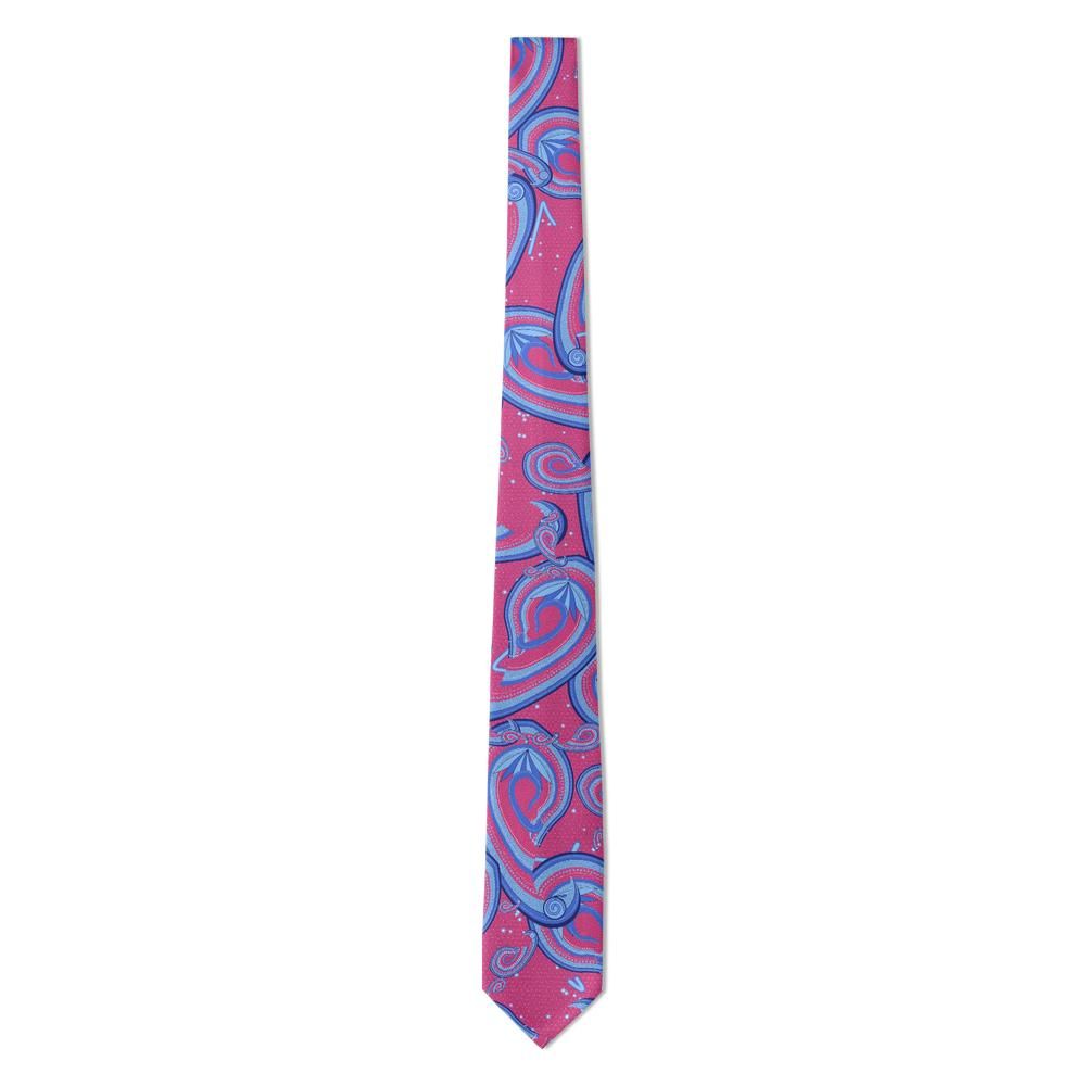 Colloredo - Fuchsia & Cornflower Stippled Paisley Tie – Salzburg Carnival