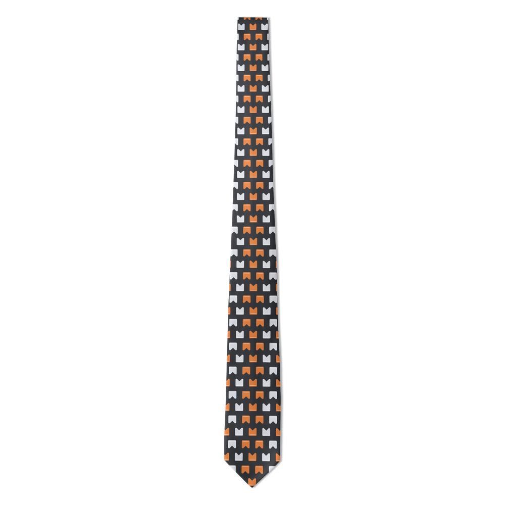 Trauttmansdorff - Charcoal & Orange Notch Tie – Studio Line