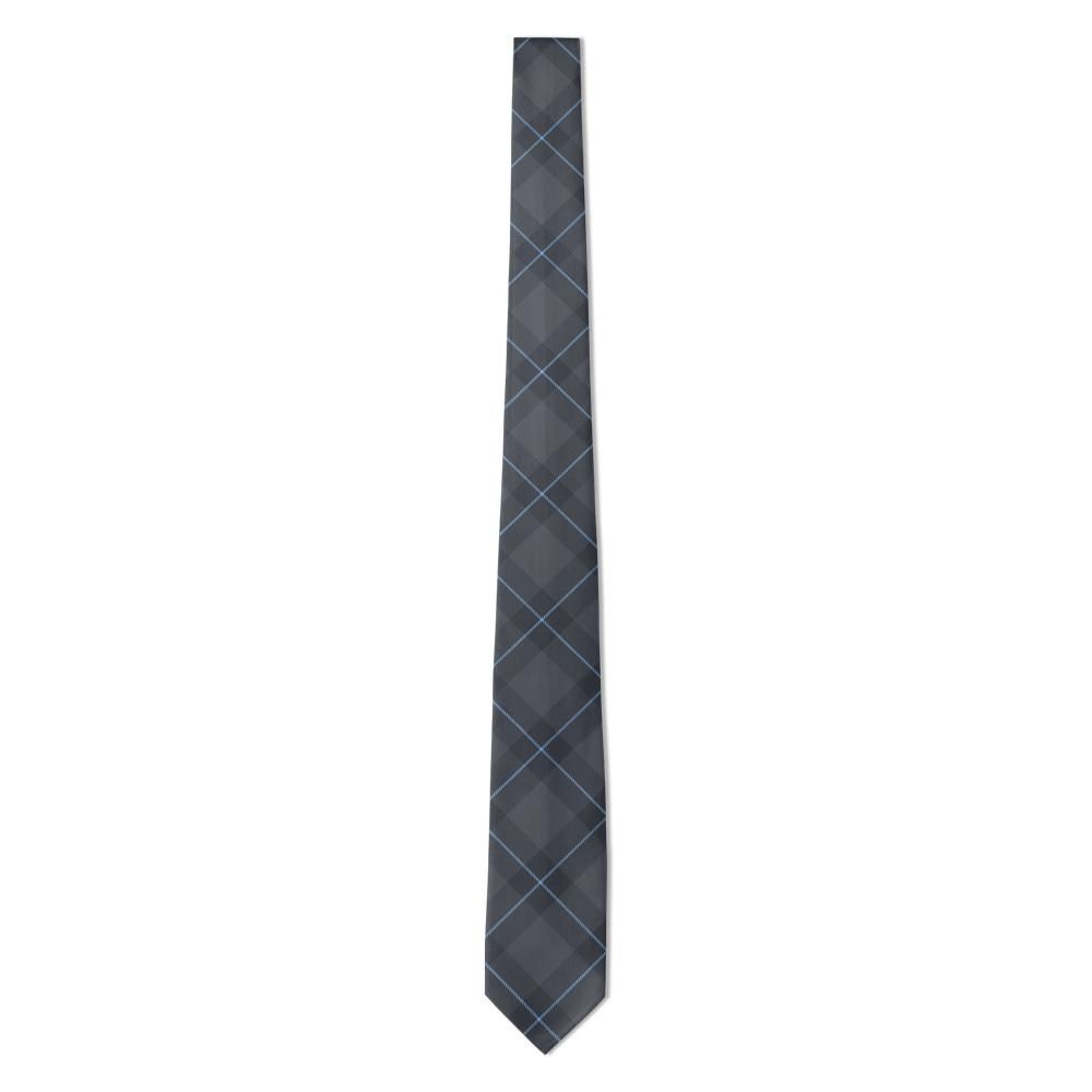 Carew - Charcoal & Sky Shadow Check Tie – Midnight Commute