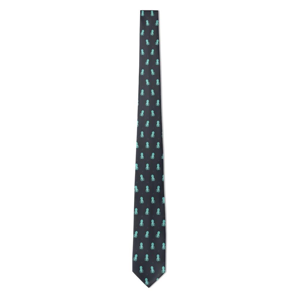 Tromp - Charcoal & Aqua Octopus Tie – Deep Sea Wit