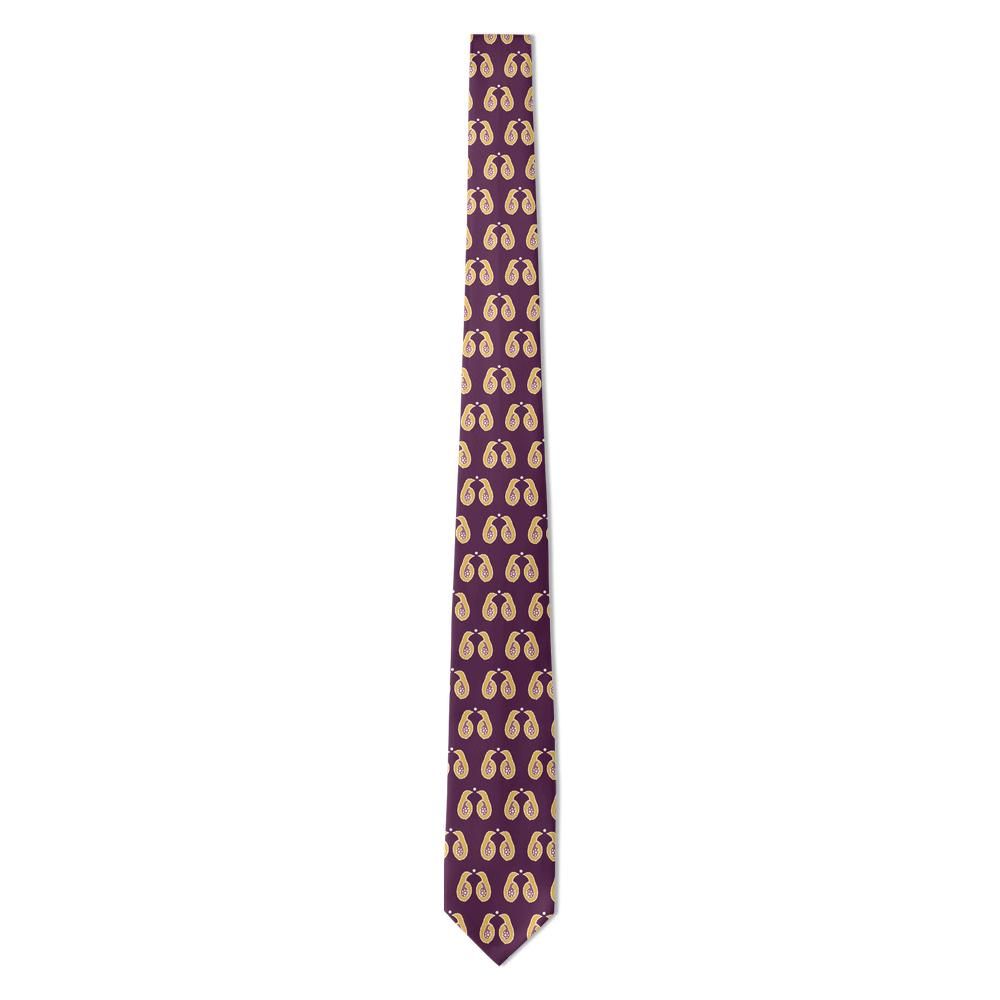 Dandolo - Plum & Gold Mirrored Boteh Tie – Gilded Accord