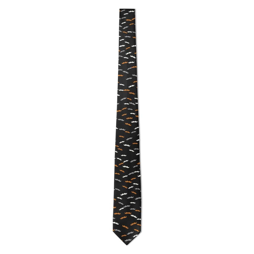 Gjedde - Black Mustache Tie – Handlebar Night