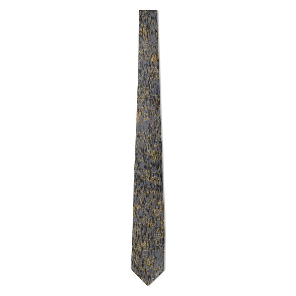 Rosenberg - Charcoal & Gold Strie Paisley Tie – Golden Lane