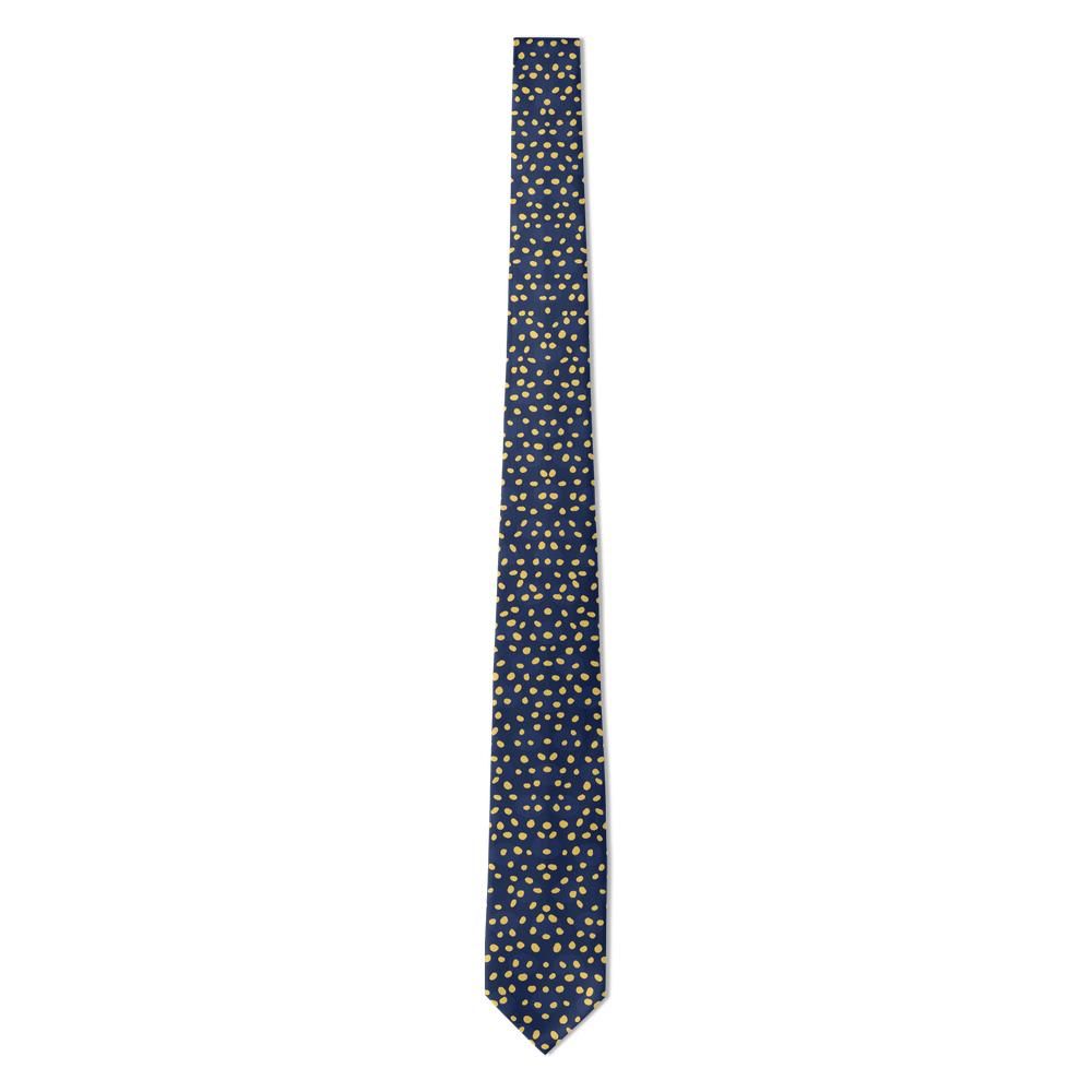 Kuefstein - Navy & Gold Cheetah Tie – Midnight Sprint