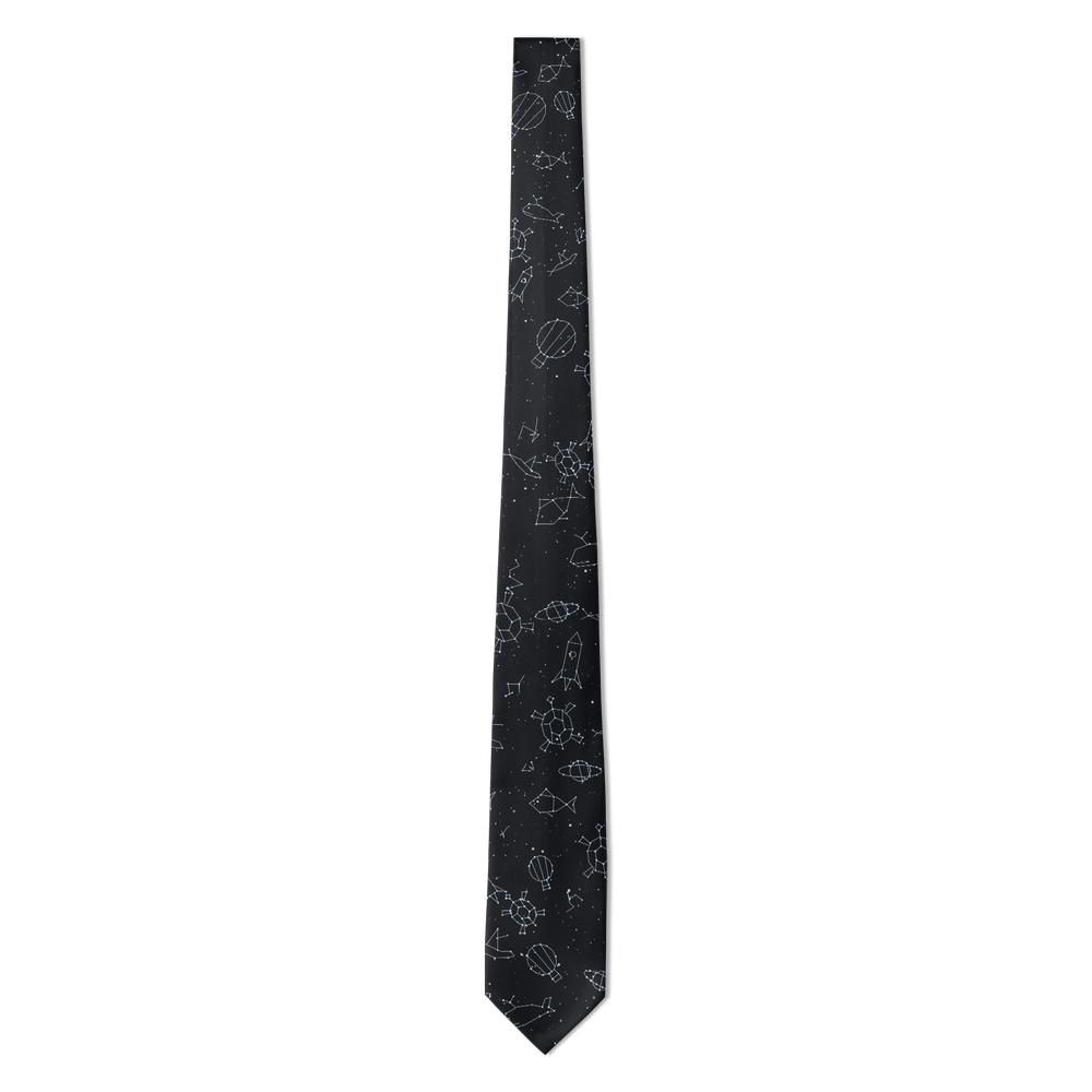 Bille - Black & Silver Constellation Creatures Tie – Night Sky Sketch