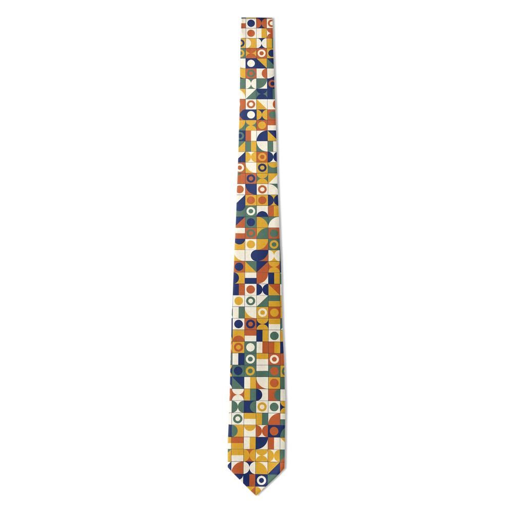 Dyre - Navy & Mustard Bauhaus Tie – Mid-Century Studio