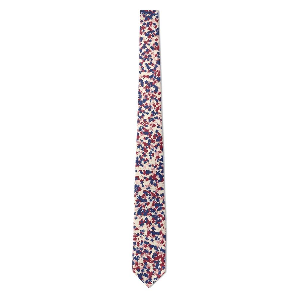 Rantzau - Cream & Navy Painted Blossom Tie – Holstein Spring