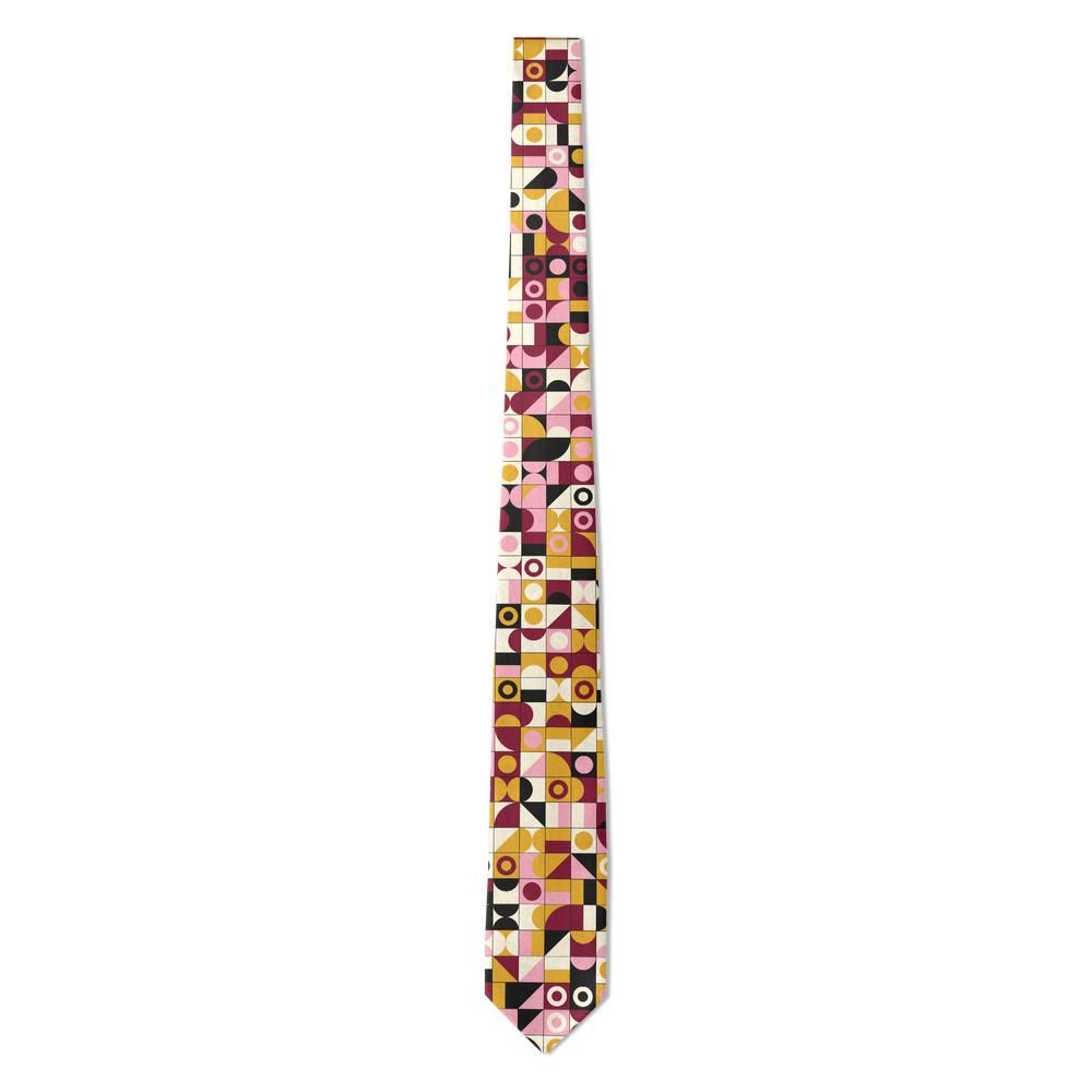 Dyre - Burgundy & Pink Bauhaus Tie – Gallery Night