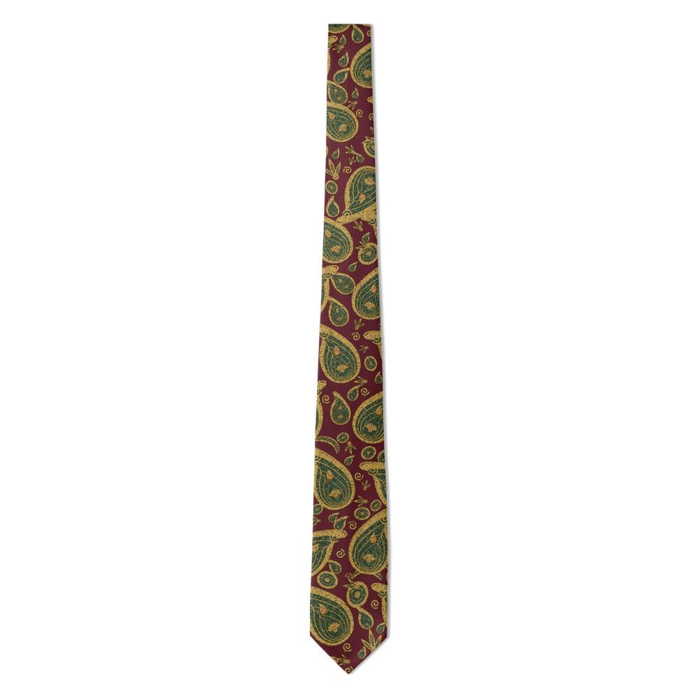 Carafa - Burgundy & Gold Jacquard Paisley Tie – Royal Vintage