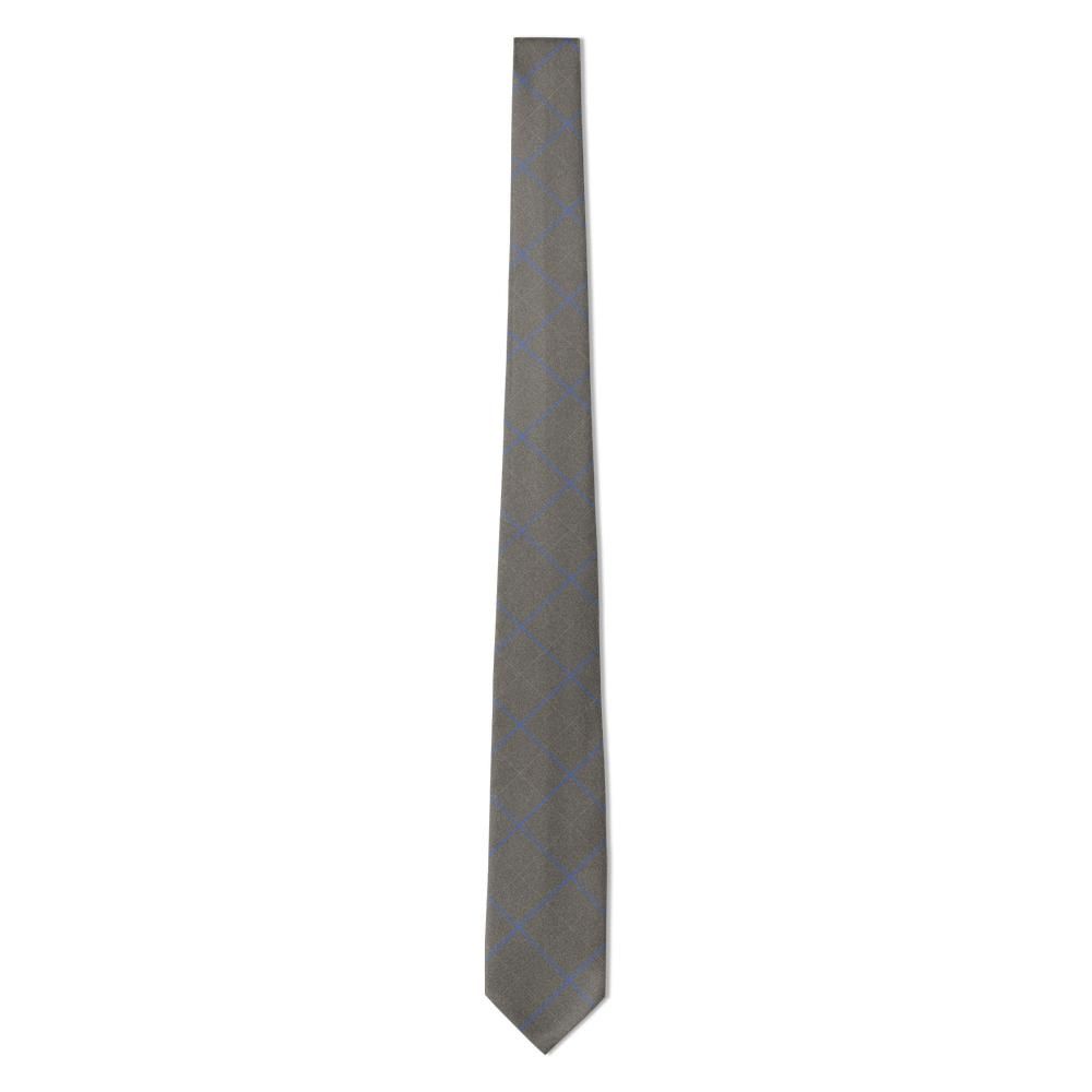Branciforte - Taupe & Blue Melange Plaid Tie – Weekday Tailoring