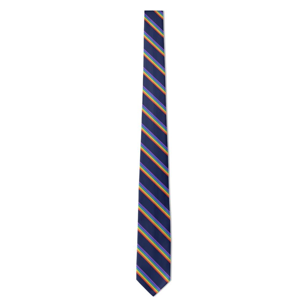 Stiernstedt - Navy Rainbow Stripe Tie – Carnival Night