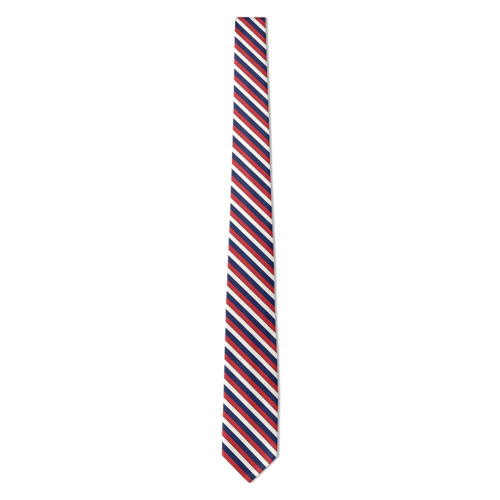 Mörner - Navy, White & Red Tricolour Stripe Tie – Regatta Day