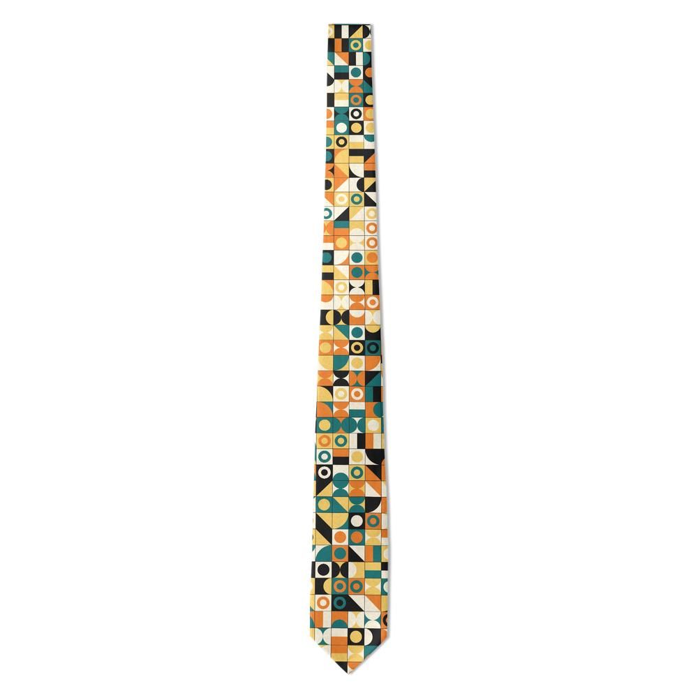 Dyre - Teal & Orange Bauhaus Tie – Weimar Workshop