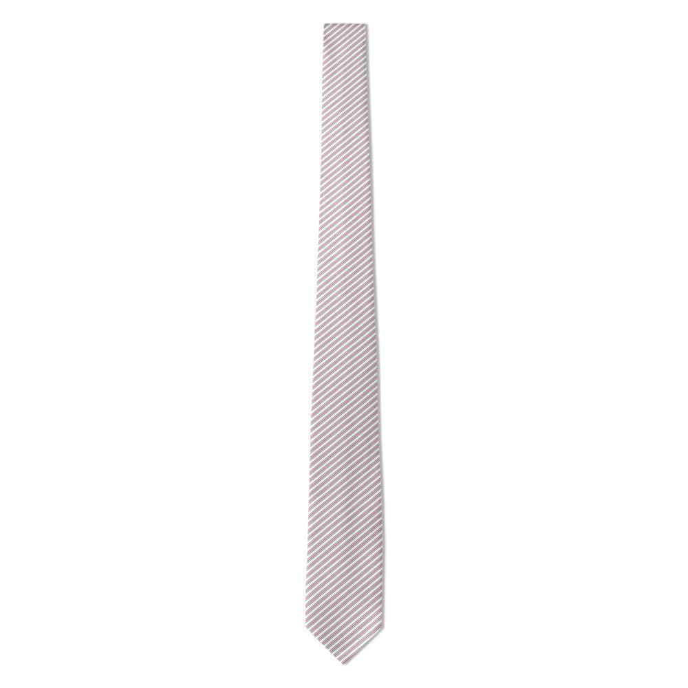 Obdam - White, Navy & Red Fine Stripe Tie – Garden Party