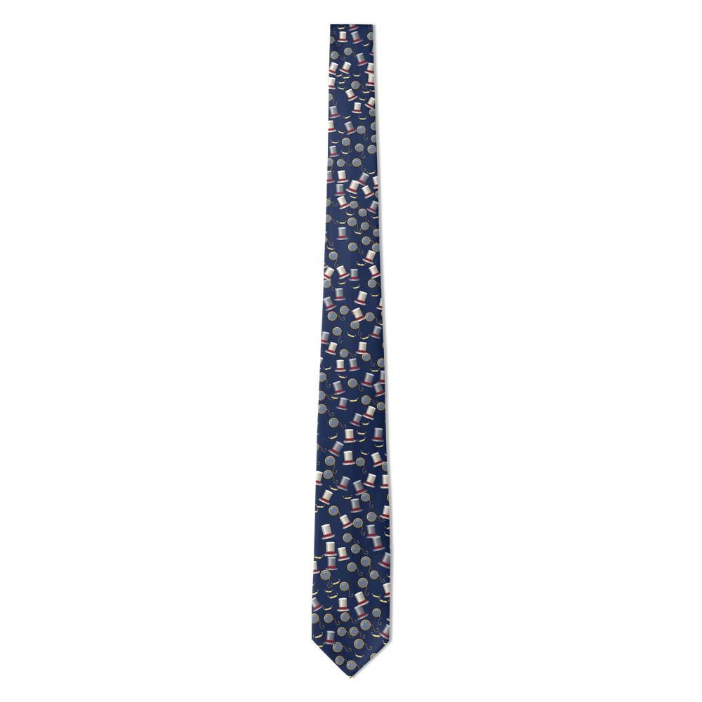 Zbaraski - Navy Monocle & Top Hat Tie – Dapper Gentleman
