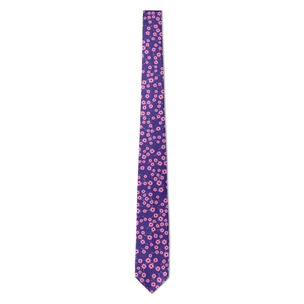 Pazzi - Purple & Pink Painted Peony Tie – Garden Party