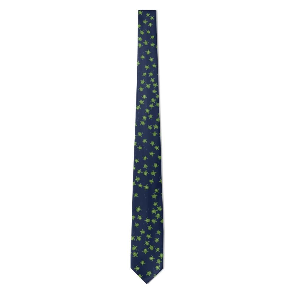 Evertsen - Navy & Green Sea Turtle Tie – Ocean Voyager