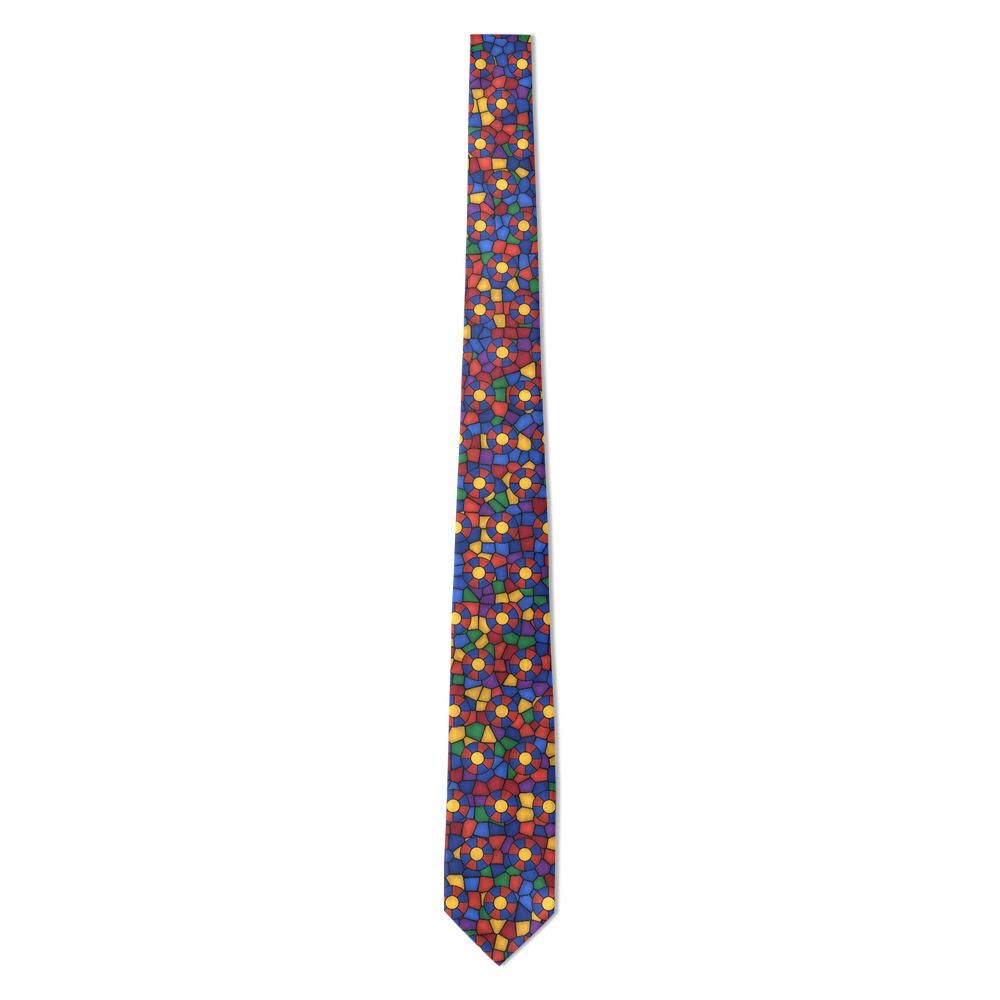 Krabbe - Sapphire & Ruby Stained Glass Tie – Cathedral Light
