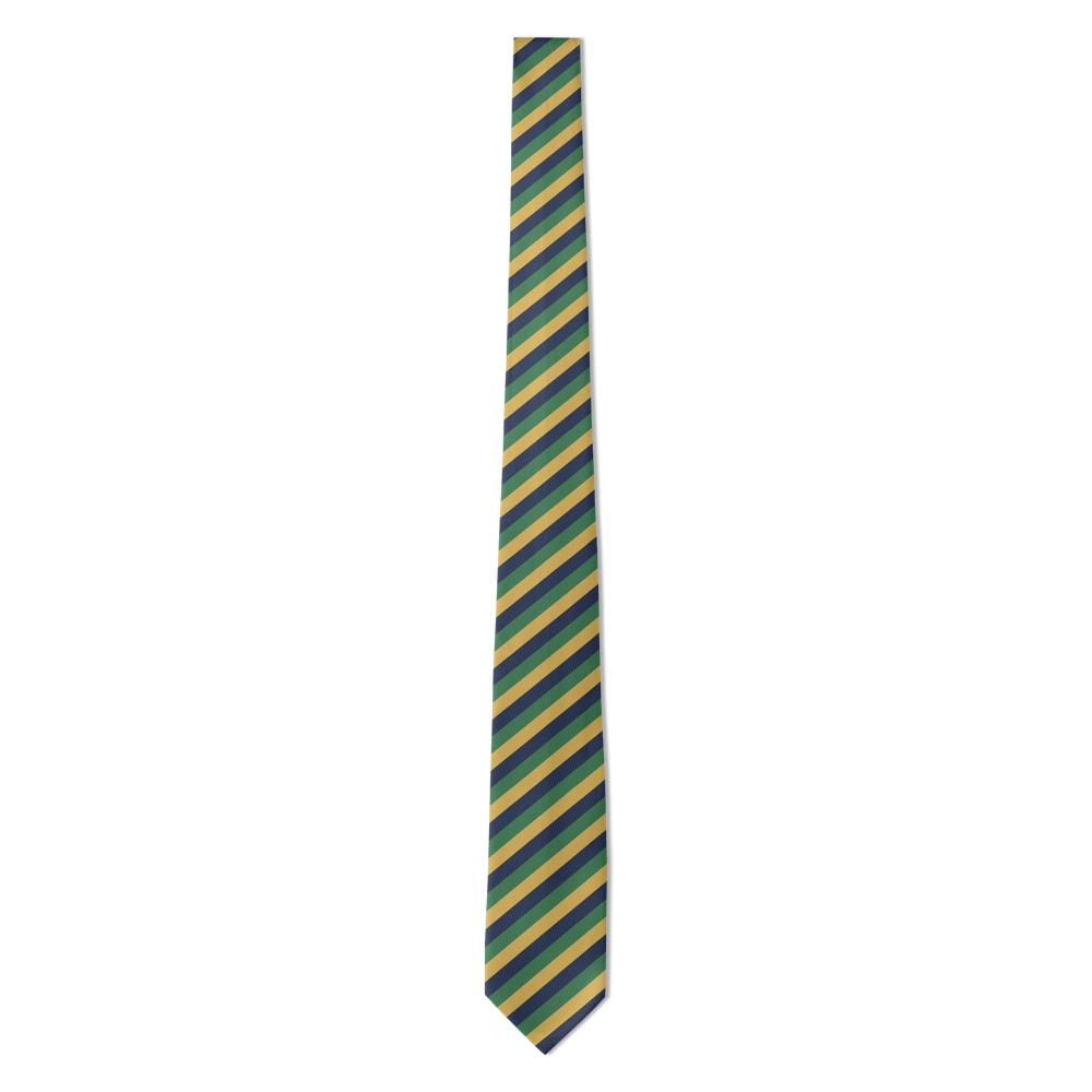 Schack - Green, Gold & Navy Block Stripe Tie – Collegiate Club