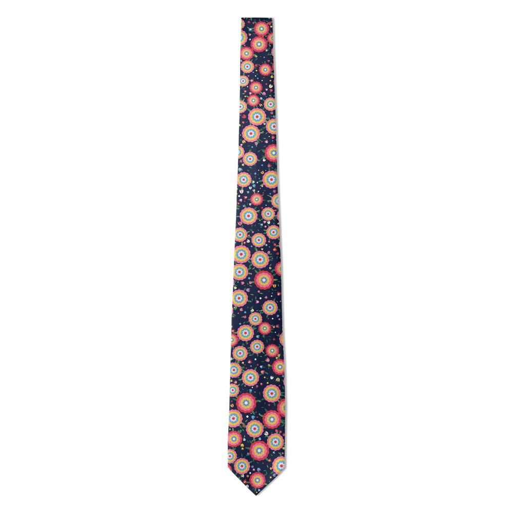 Hardenberg - Navy Multicolor Matyo Rose Tie – Danube Folk