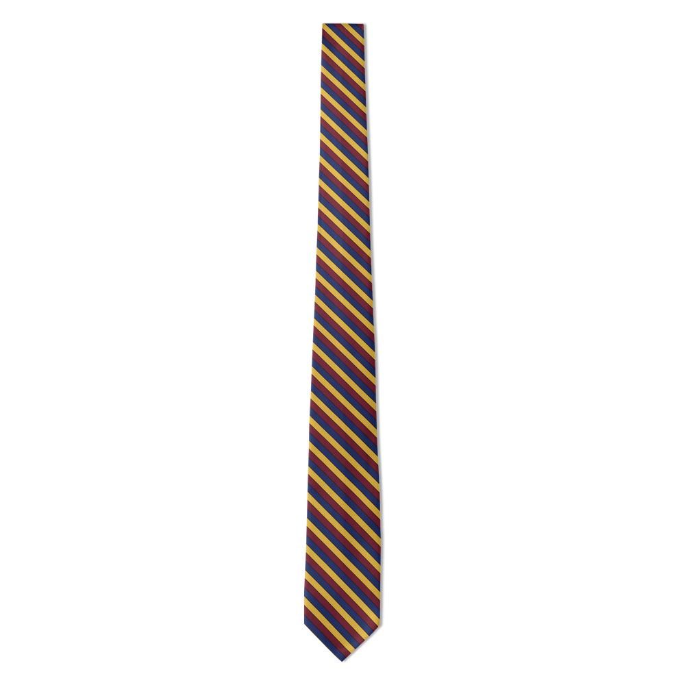 Mörner - Burgundy, Gold & Navy Tricolour Stripe Tie – Club Colours